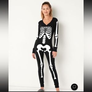 NWT. Victorias Secret Thermal Skeleton Sleep Onesie